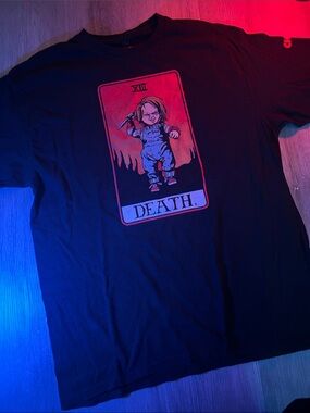 Chucky tarot card death horror tee XIII 13